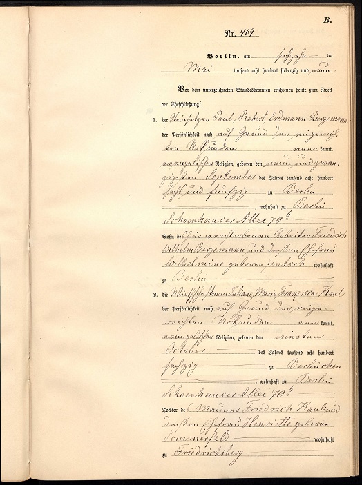 Heiratsregister